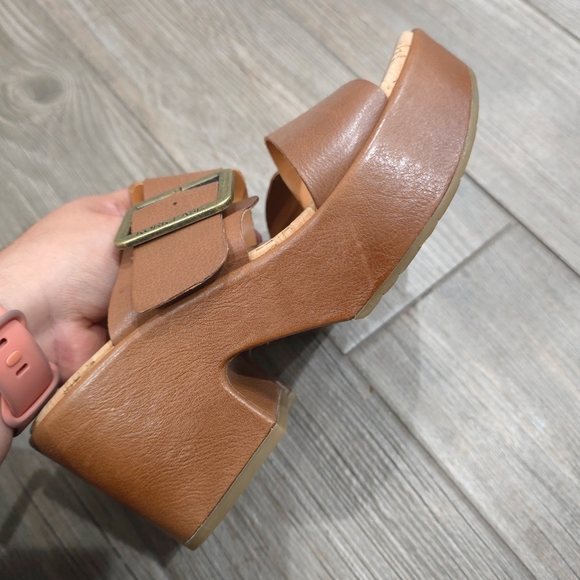 KORK EASE Women’s Taige Brown w/ Leather Strap, 6M, Platform Heel - Picture 8 of 16